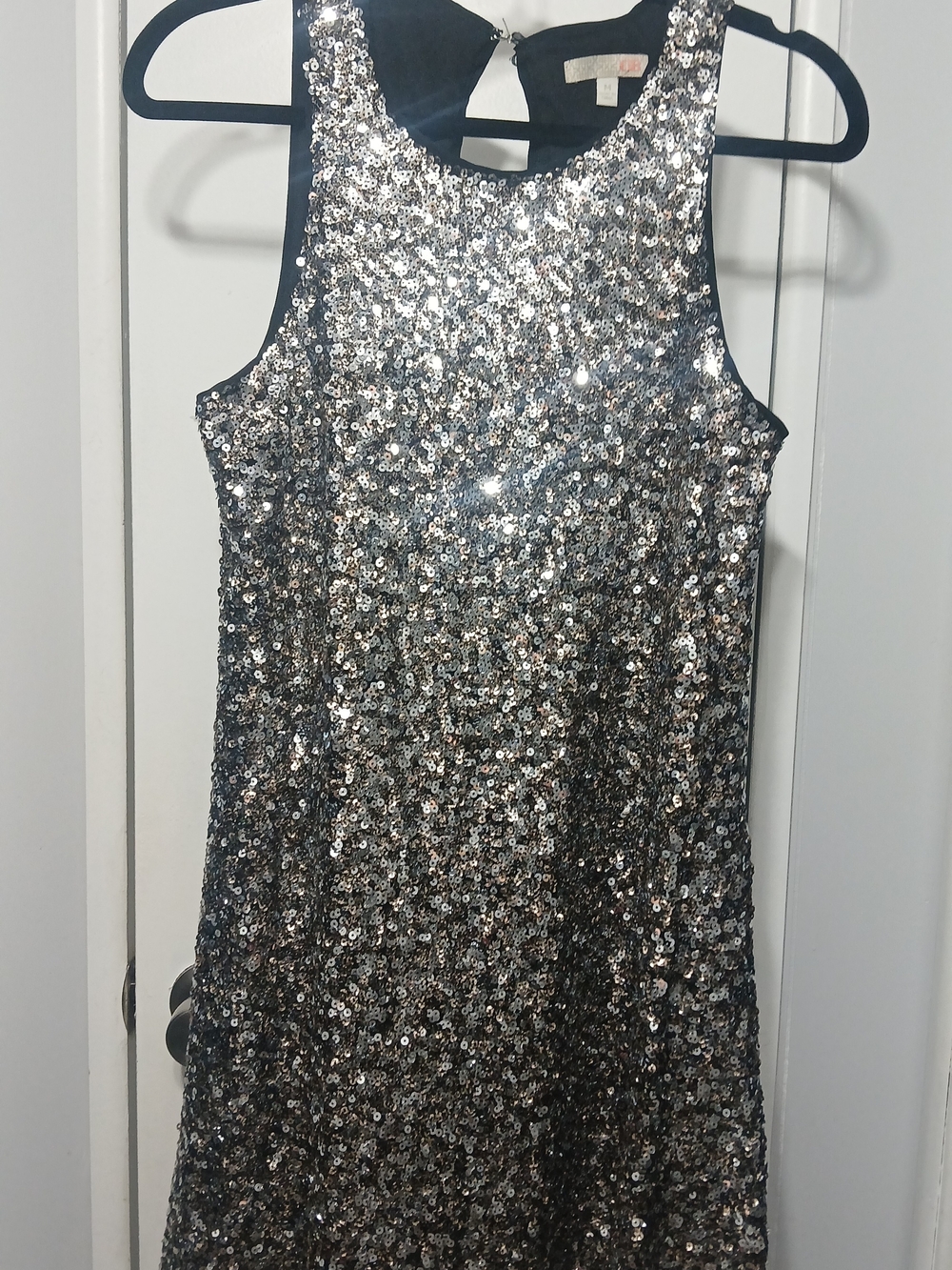 Gianni Bini Silver Sequin Girl's Party Dress